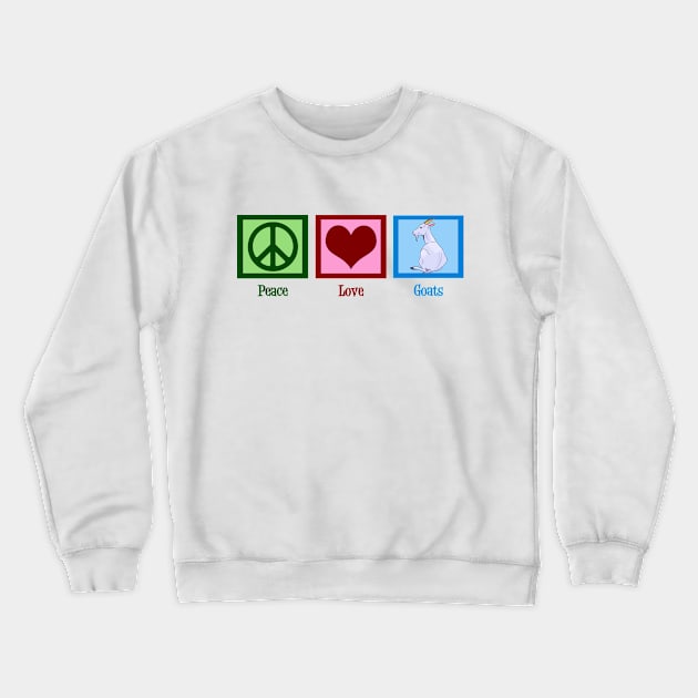 Cute Peace Love Goats Crewneck Sweatshirt by epiclovedesigns